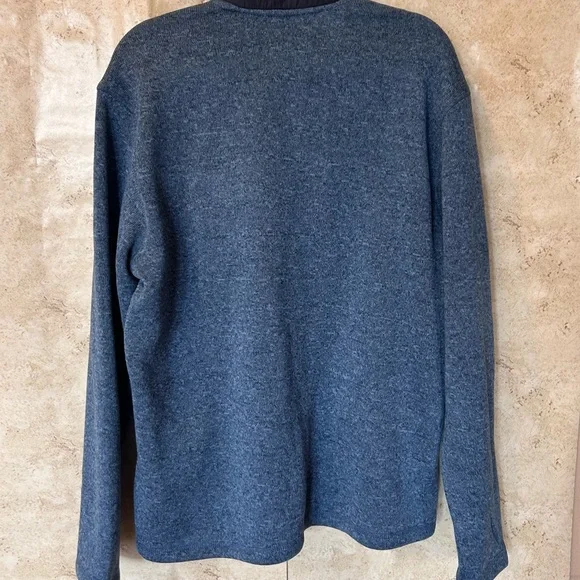 Eddie Bauer Men’s Fleece Pullover Blue Quarter Zip Outdoor Hiking Large - Picture 3 of 5